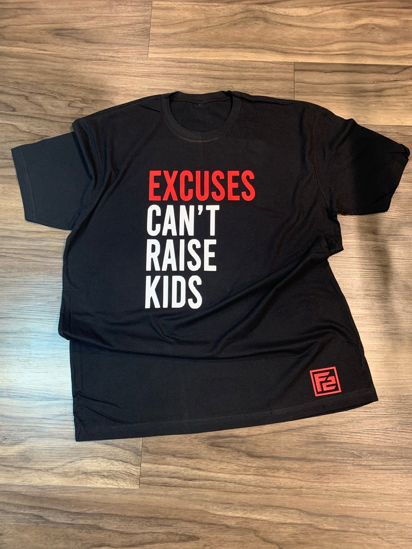 Stylish F2 “Excuses” Tee Classic in a comfy crew neck design, featuring bold text that sparks conversation.