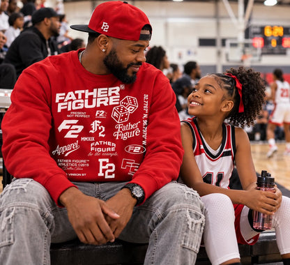 Father Figure All-Over Graphic Crewneck