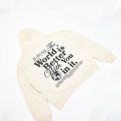 The World Is Better Hoodie & Jogger Set