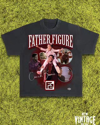 Stylish dark grey vintage-washed F2 "Vintage" tee with a retro Father Figures design, perfect for a classic casual look.