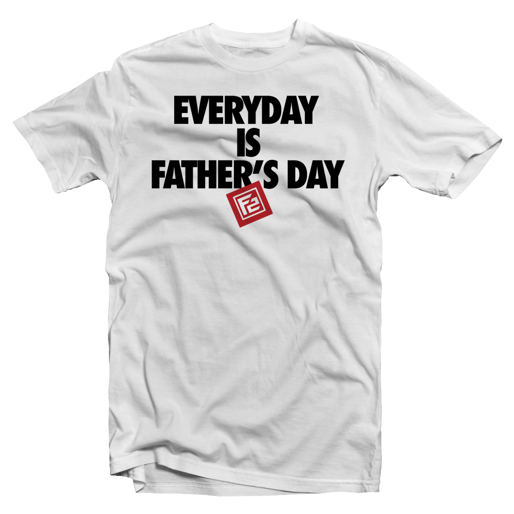 Stylish Spring F2 “EVERYDAY” Classic tee in a comfy crew neck design, perfect for great dads celebrating every day.